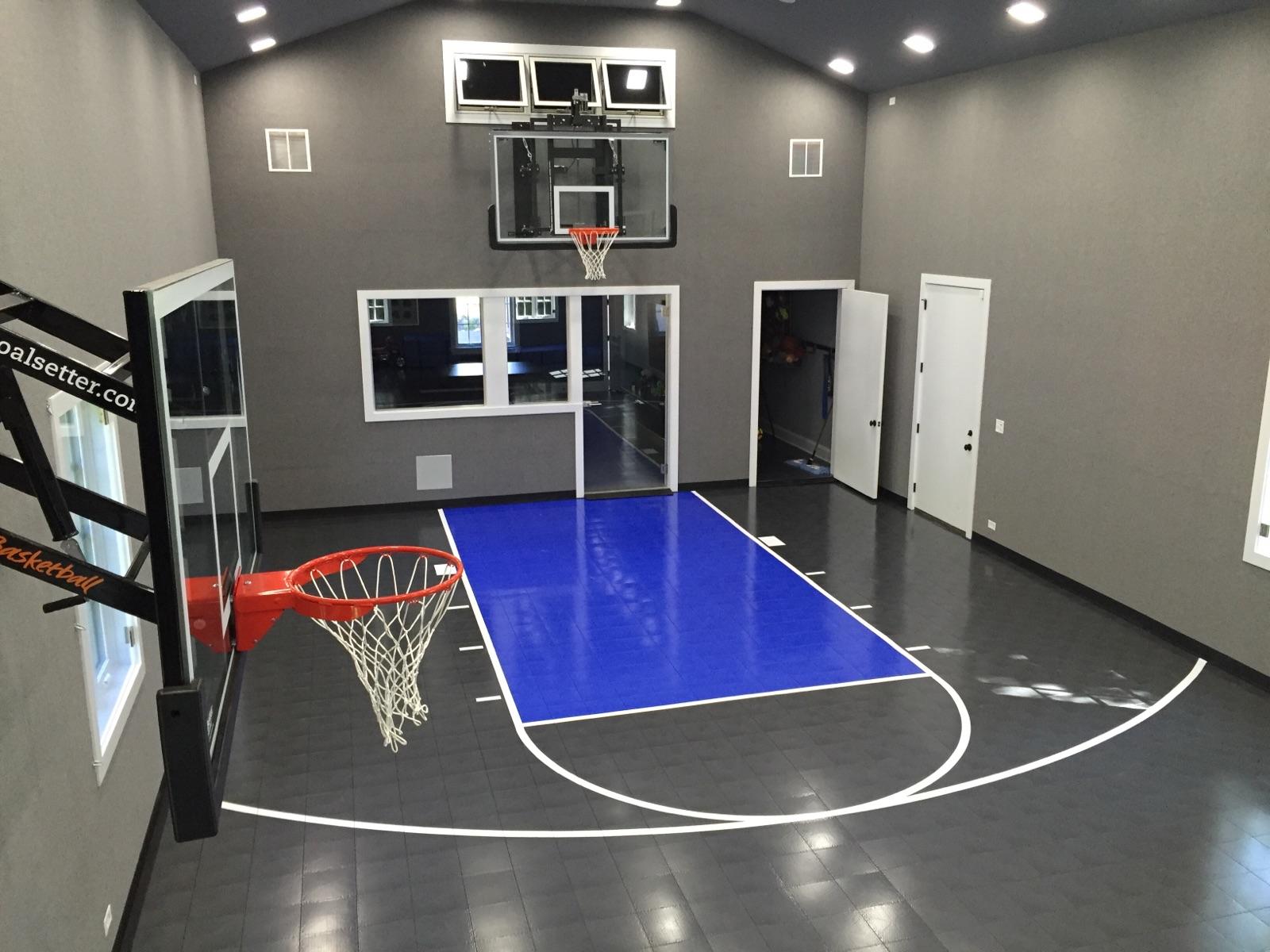 indoor basketball court in a house