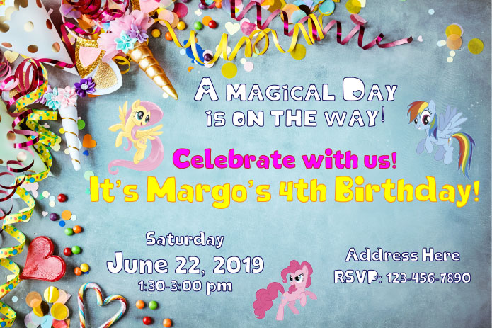 pony party invites