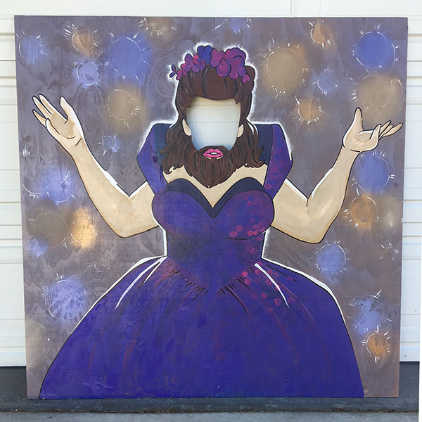 Bearded lady photo board