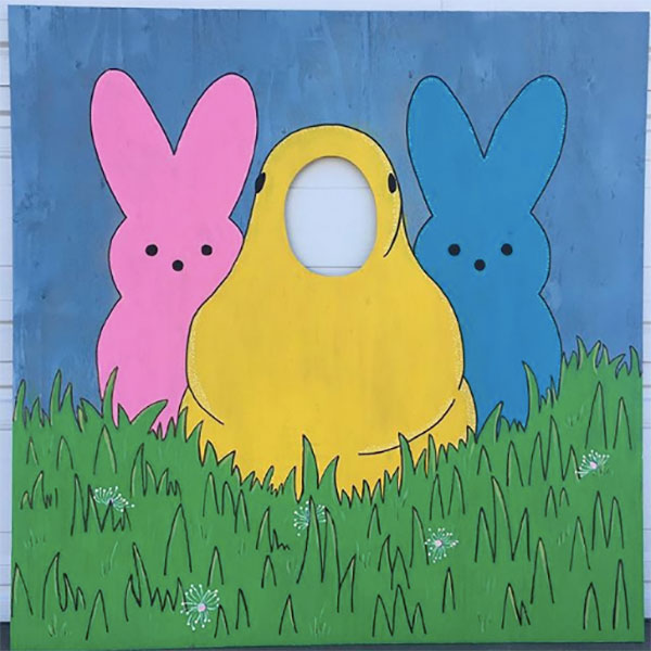 Easter Peeps photo board