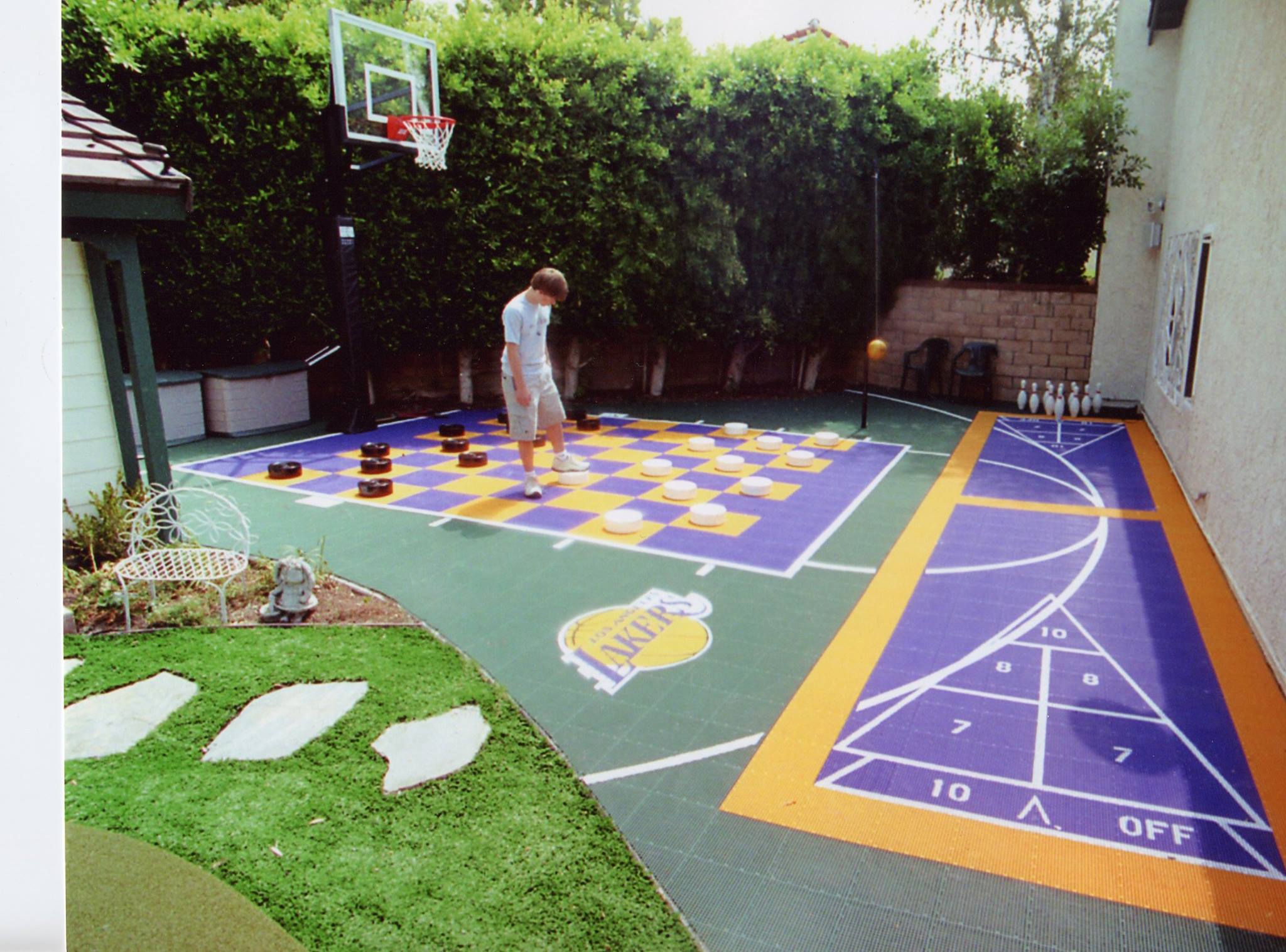 Checker Board on Sport Court 