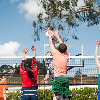 outdoor basketball court home